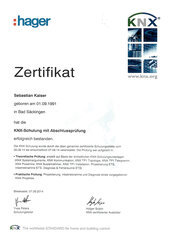 Sebastian Kaiser, KNX-Schulung mit Abschlussprüfung